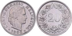 World Coins - Switzerland, 20 Rappen, 1966, Bern, Copper-nickel, , KM:29a