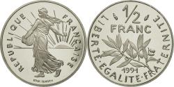 World Coins - Coin, France, Semeuse, 1/2 Franc, 1991, Paris, , Nickel, KM:931.1