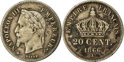 World Coins - Coin, France, Napoleon III, Napoléon III, 20 Centimes, 1866, Paris,