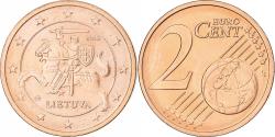 World Coins - Lithuania, 2 Euro Cent, 2015, Vilnius, BU, , Copper Plated Steel