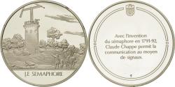 World Coins - France, Medal, Le sémaphore, Sciences & Technologies, , Silver