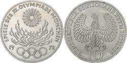 World Coins - GERMANY - FEDERAL REPUBLIC, 10 Mark, 1972, Hambourg, Silver, , KM:135