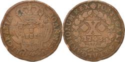World Coins - Coin, Portugal, Jo, 10 Reis, X; 1/2 Vinten, 1743, , Copper, KM:227