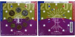 World Coins - France, Coffret 1c. à 2€, 2007, Monnaie de Paris, FDC.BU,