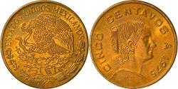 World Coins - Coin, Mexico, 5 Centavos, 1975, Mexico City, , Brass, KM:427