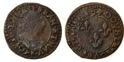 World Coins - Coin, France, Louis XIII, Double Tournois, 1639, Bordeaux, , Copper