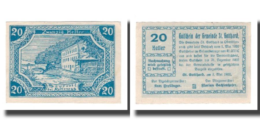 Banknote Austria St Gotthard O O Gemeinde Heller Texte 19