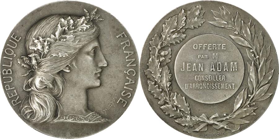 Médaille Marianne République Française En Bronze - Bertrand Circa 1890 - SUP