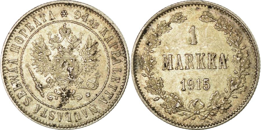 World Coins - Coin, Finland, Nicholas II, Markka, 1915, Helsinki, , Silver, KM:3.2