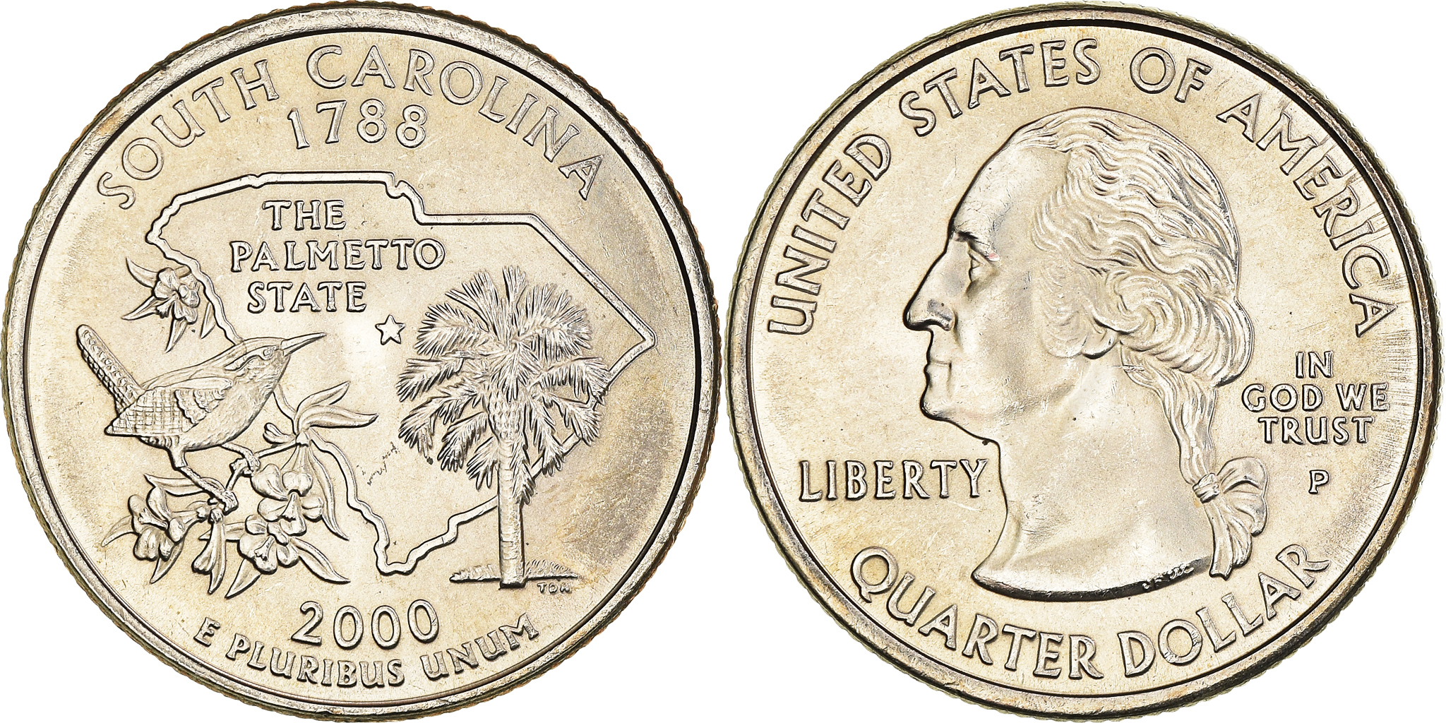 Coin United States South Carolina 1788 Quarter 2000 U.S. Mint