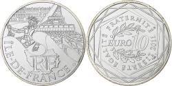 World Coins - France, 10 Euro, Euros des régions, Ile De France, 2011, Paris, Silver