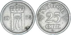 World Coins - Coin, Norway, 25 Öre, 1954