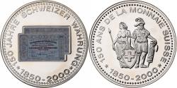 World Coins - Switzerland, Medal, 150 Ans de la Monnaie Suisse, 20 FRANCS, 2000