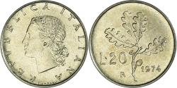 World Coins - Coin, Italy, 20 Lire, 1974, Rome, , Aluminum-Bronze, KM:97.2