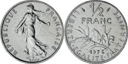 World Coins - Coin, France, Semeuse, 1/2 Franc, 1976, Monnaie de Paris, série FDC,