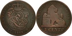 World Coins - Coin, Belgium, Leopold I, 2 Centimes, 1865, , Copper, KM:4.2