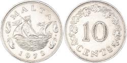 World Coins - Coin, Malta, 10 Cents, 1972, British Royal Mint, , Copper-nickel, KM:11