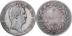 World Coins - France, 5 Francs, Louis-Philippe, 1831, Bayonne, Silver, , KM:735.8