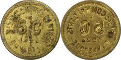 World Coins - France, Société des Commerçants - Dunkerque, 5 Centimes, 1922, Brass