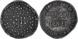 World Coins - France, Token, Collection BP, Denier Hugues Capet, History, , Copper