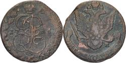 World Coins - Russia, Catherine II, 5 Kopeks, 1786, Ekaterinbourg, Copper, , KM:59.3