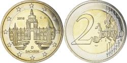 World Coins - Germany, 2 Euro, Sachsen, 2016, Karlsruhe, , Bi-Metallic, KM:New