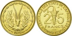 World Coins - Coin, West African States, 25 Francs, 1970, , Aluminum-Bronze, KM:5