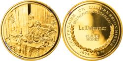 World Coins - France, Medal, Arts & Culture, Le Déjeuner de Claude Monet, , Vermeil