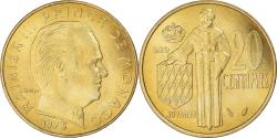 World Coins - Coin, Monaco, Rainier III, 20 Centimes, 1975, , Aluminum-Bronze, KM:143