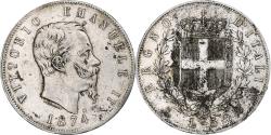 World Coins - Coin, Italy, Vittorio Emanuele II, 5 Lire, 1874, Milan, , Silver