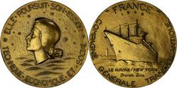 World Coins - France, Medal, Compagnie Générale Transatlantique, France, Shipping, 1962