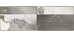 World Coins - France, Medal, United Nations Flags, Venezuela, Silver,