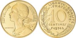 World Coins - Coin, France, Marianne, 10 Centimes, 1974, Paris, , Aluminum-Bronze