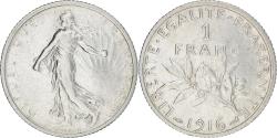 World Coins - Coin, France, Semeuse, Franc, 1916, Paris, , Silver, KM:844.1, Gadoury:467