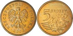 World Coins - Coin, Poland, 5 Groszy, 2003, Warsaw, , Brass, KM:278