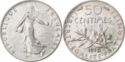 World Coins - France, 50 Centimes, Semeuse, 1910, Paris, Silver, , Gadoury:420, Le