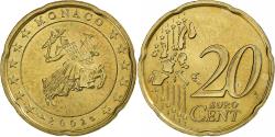World Coins - France, Rainier III, 20 Euro Cent, 2002, Nordic gold, , KM:171