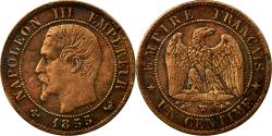 World Coins - Coin, France, Napoleon III, Centime, 1855, Lille, Différent Ancre,