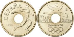 World Coins - Spain, Juan Carlos I, 25 Pesetas, 1990, Madrid, Aluminum-Bronze,