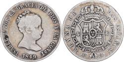 World Coins - Spain, Isabel II, 4 Réales, 1849, Madrid, Silver,
