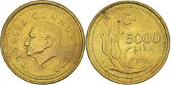 World Coins - Coin, Turkey, 5000 Lira, 1996, , Brass, KM:1029.1