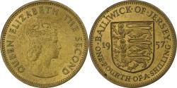 World Coins - Jersey, Elizabeth II, 1/4 Shilling, 1957, London, Nickel-brass, , KM:22