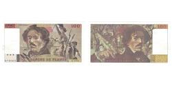 World Coins - France, 100 Francs, Delacroix, 1990, G.174, UNC(60-62), Fayette:69bis.2c