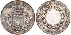 World Coins - France, Medal, Société lyonnaise des Beaux Arts, Lyon, 1889, Silver,
