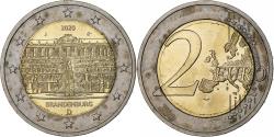 World Coins - Germany, 2 Euro, Brandenburg, 2020, Hamburg, Bi-Metallic,