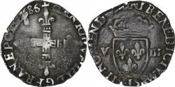 World Coins - France, Henri III, 1/8 Ecu, 1586, Bayonne, Silver, , Gadoury:485
