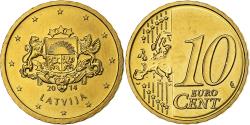 World Coins - Latvia, 10 Centimes, 2014, Nordic gold,