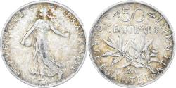 World Coins - Coin, France, Semeuse, 50 Centimes, 1916, Paris, , Silver, KM:854