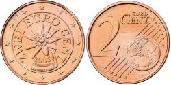World Coins - Austria, 2 Centimes, 2005, Vienna, Copper Plated Steel,