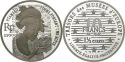 World Coins - France, 10 Francs-1.5 Euro, Trésors des Musées d'Europe, 1997, Paris, Silver
